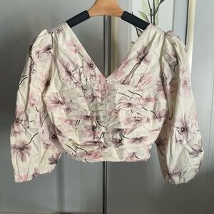 Express Blush and Ivory Floral Blouse